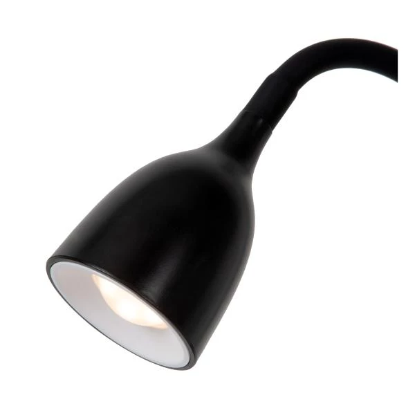 Lucide MILO - Lampe de bureau - Ø 12,8 cm - LED - 1x3,2W 3000K - Noir - détail 3